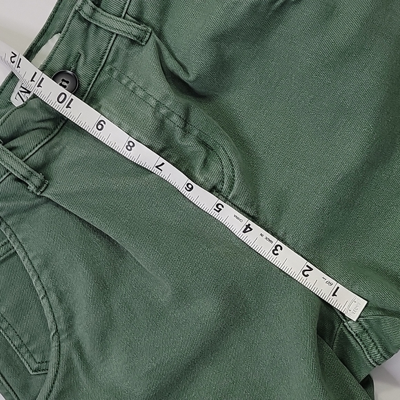 Zara Green Denim Cropped Jeans SZ XS - Picture 6 of 13